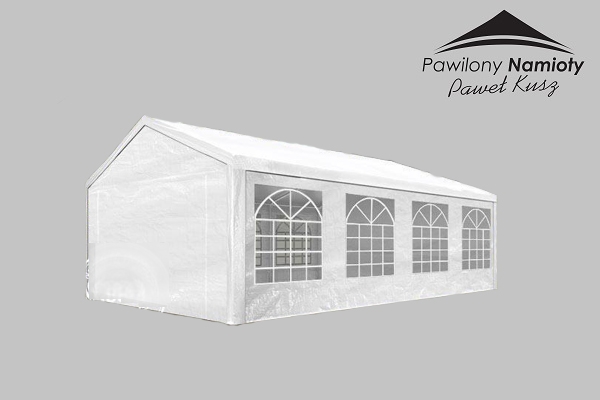 Namiot 5x8 biało szary